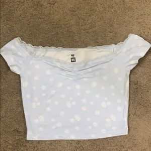 me to we off the shoulder top